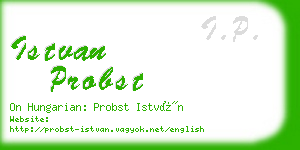 istvan probst business card